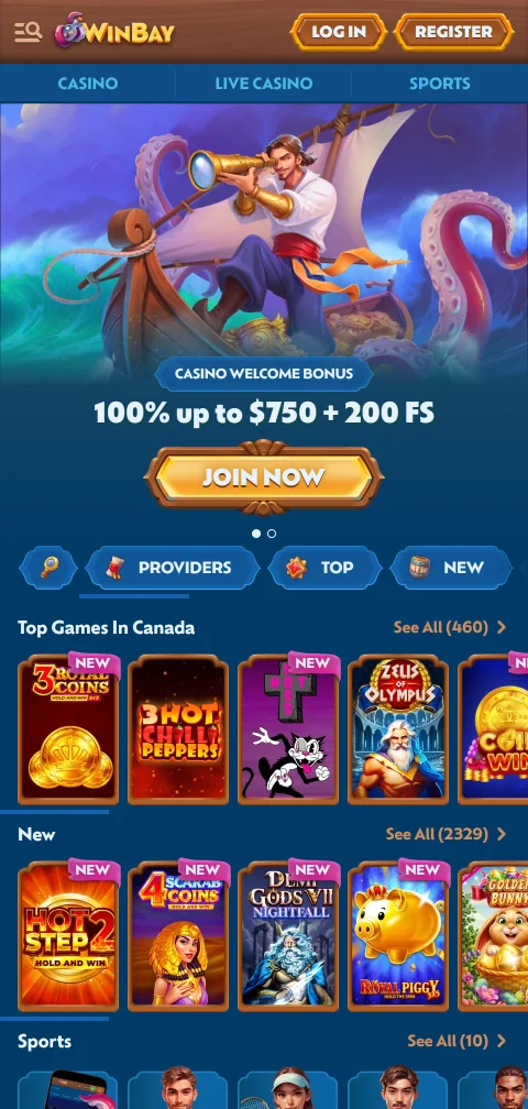 Το WinBay Casino στον browser κινητού χωρίς εγκατάσταση εφαρμογής