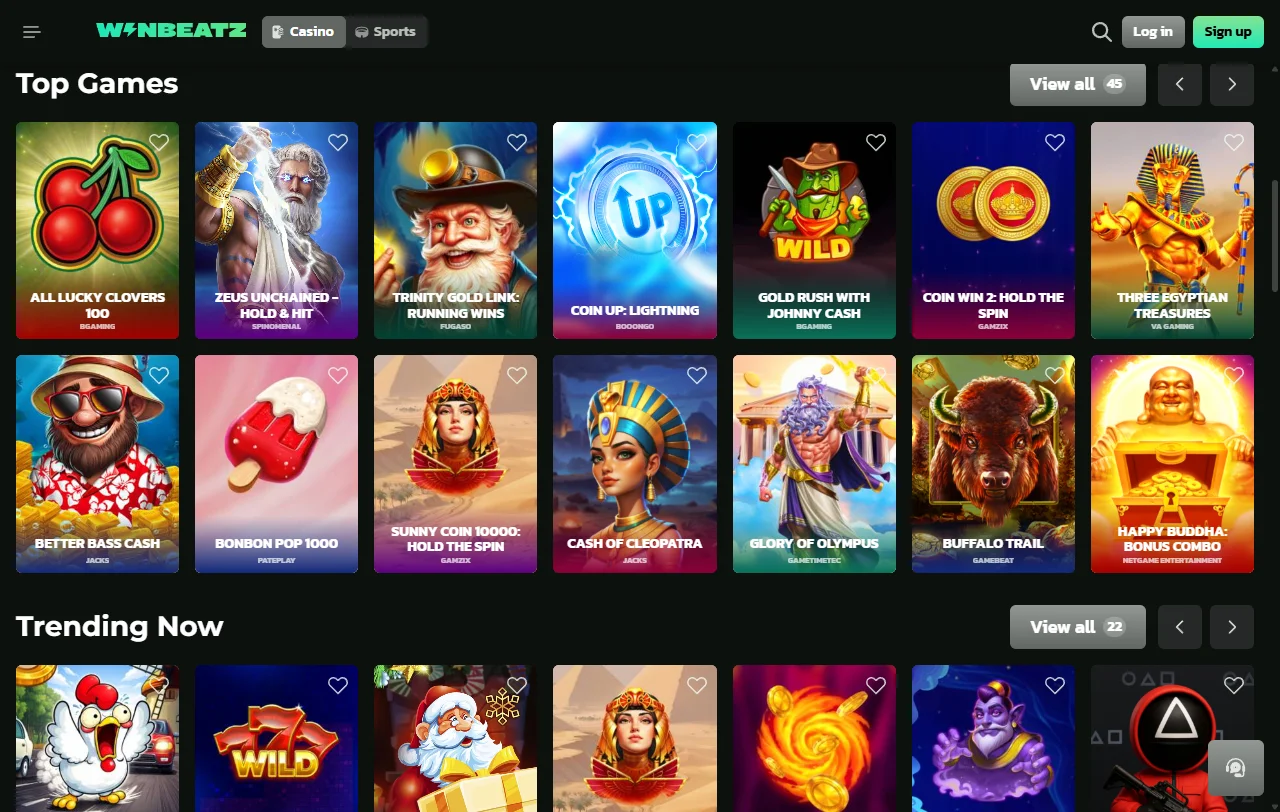 Πακέτο καλωσορίσματος του WinBeatz Casino έως €1.500 σε τρεις καταθέσεις