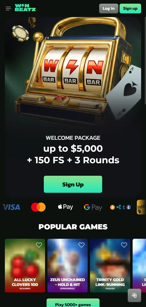 Μέθοδοι πληρωμής του WinBeatz Casino με Apple Pay, crypto και e-wallets